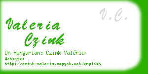 valeria czink business card