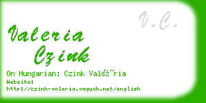 valeria czink business card